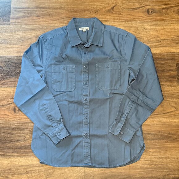 Frye and Co. Shirt Men’s L Blue Bering Sea Workshirt Button Long Sleeve Casual - Picture 1 of 6